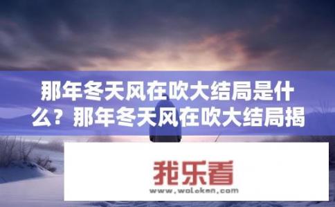 那年冬天风在吹大结局是什么？那年冬天风在吹大结局揭秘！