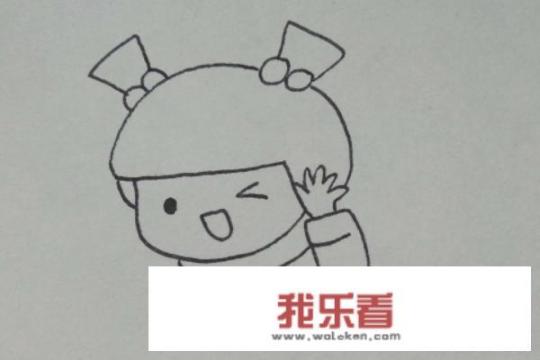 怎么画一个除夕在放鞭炮的小女孩卡通儿童简笔画？