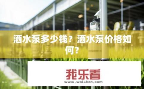 洒水泵多少钱？洒水泵价格如何？