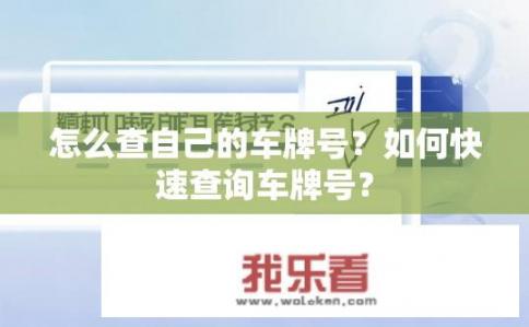 怎么查自己的车牌号？如何快速查询车牌号？