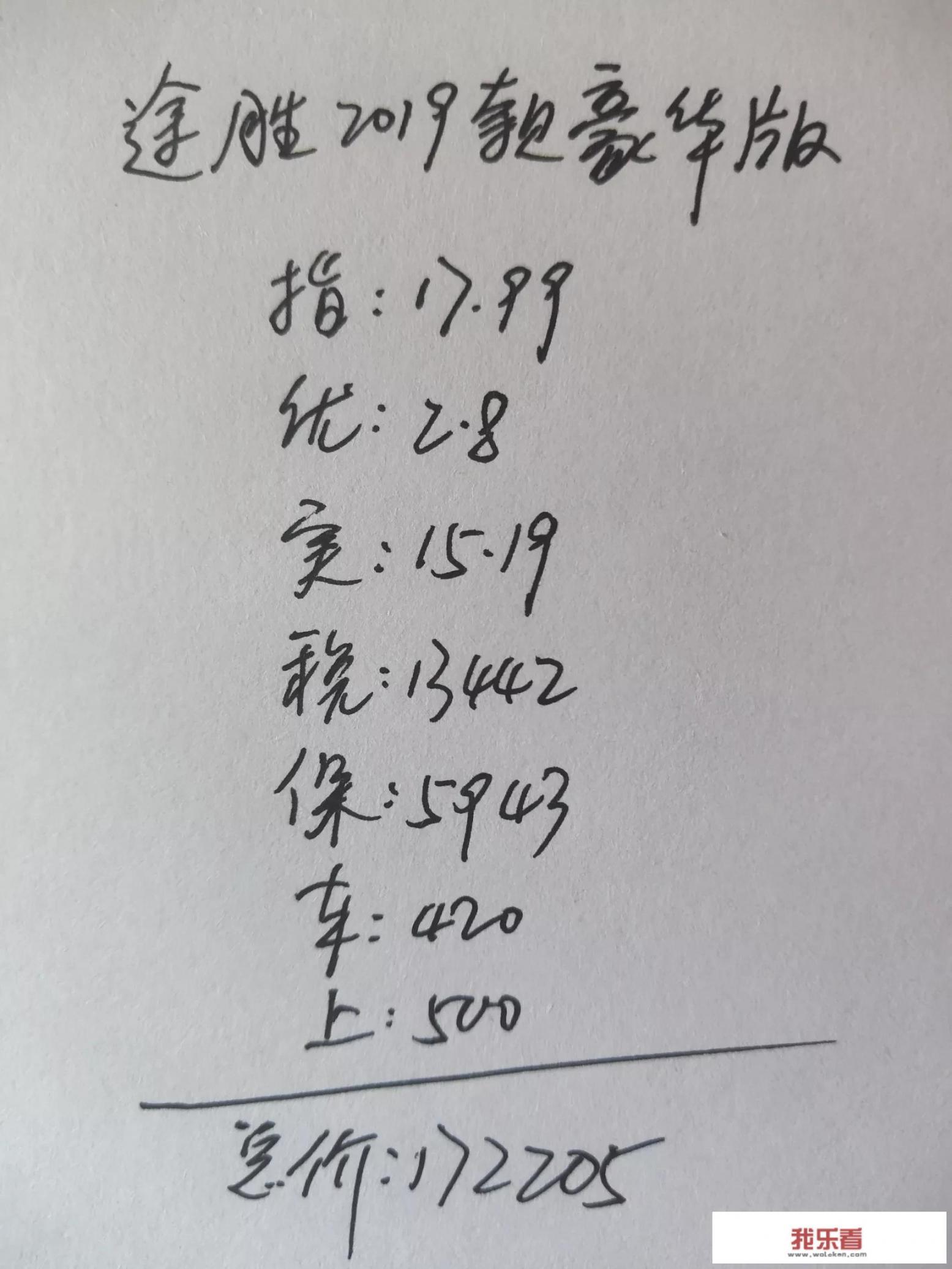 17年途胜多少钱？
