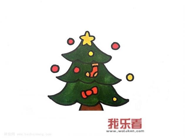 圣诞树的绘画图片精致？