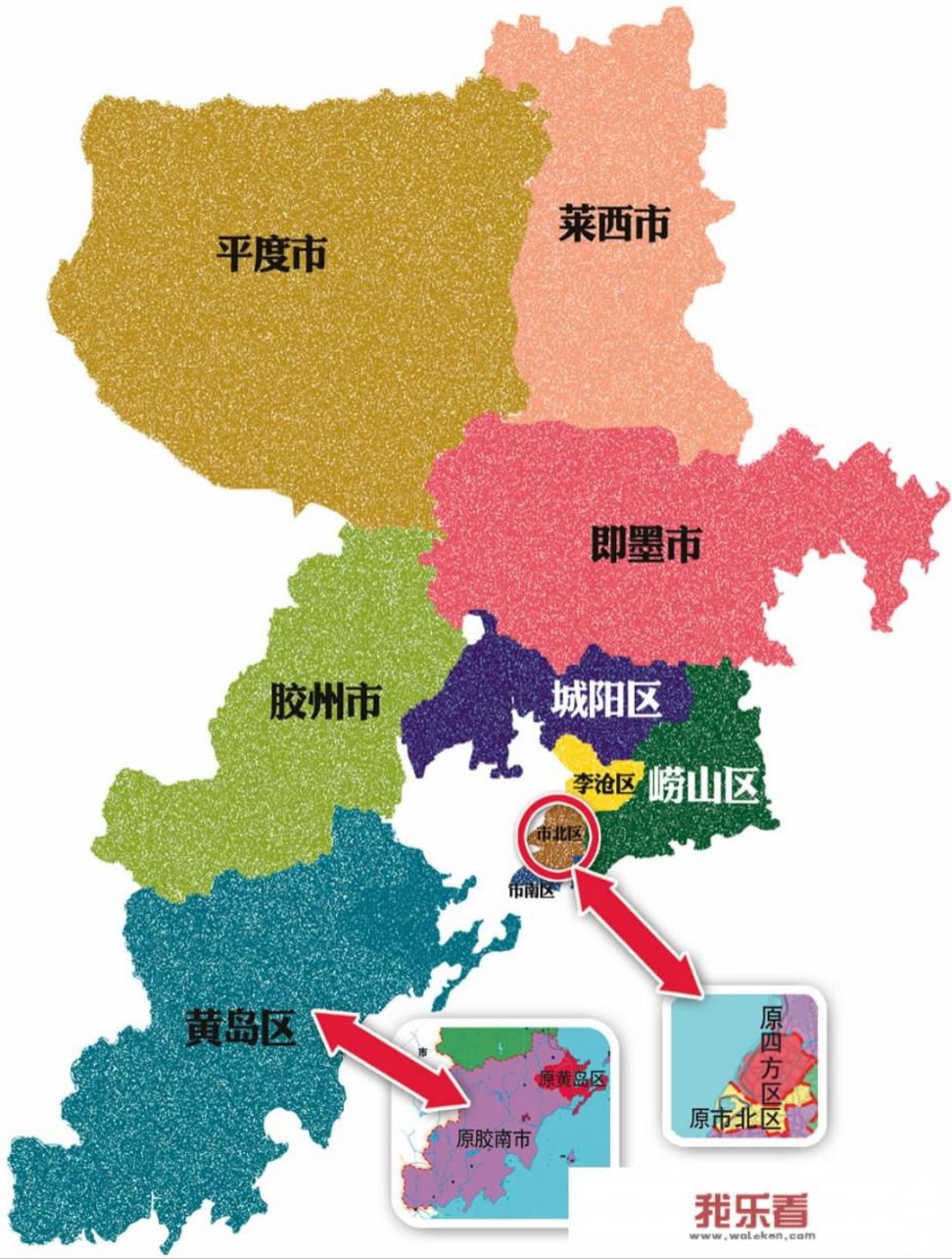 青岛在地图中的位置是什么？